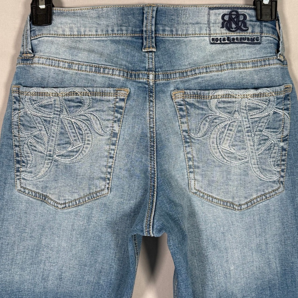 Rock Republic Mens Slim Straight Light Wash Distressed Jeans 32x30 (Act‎ 30x29)